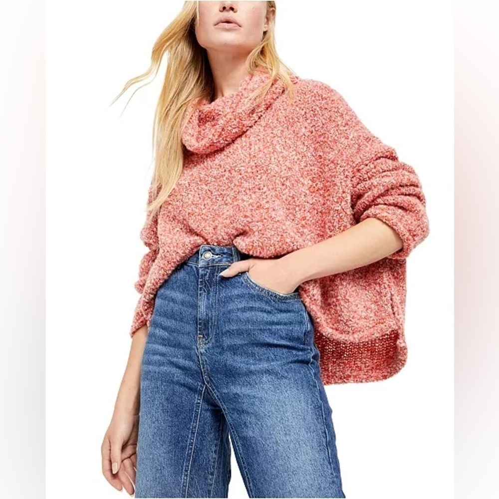 Free People BFF Sweater turtle neck and oversized cropped sweater pullover